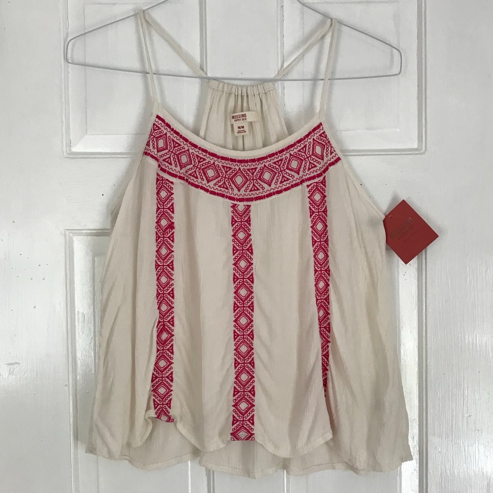 NWT Flowy Embroidered Tank